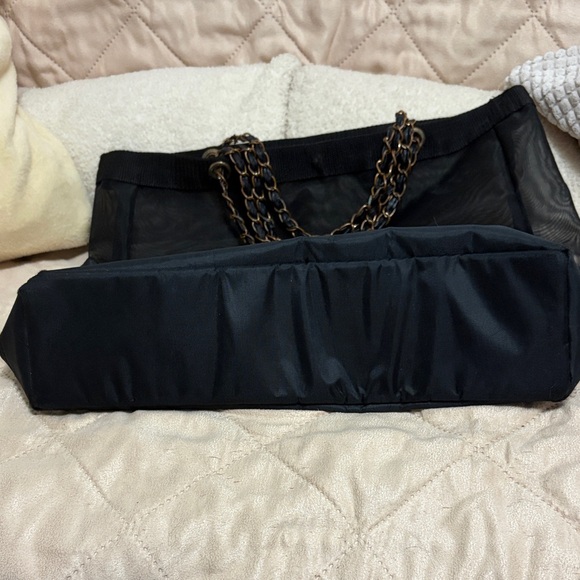 CHANEL Black Mesh Tote Fair Condition - Picture 7 of 13